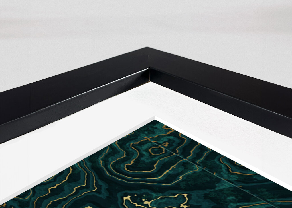 Teal and Gold Marble I