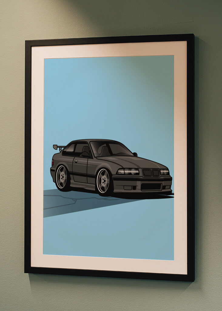 BMW E36 Cartoon