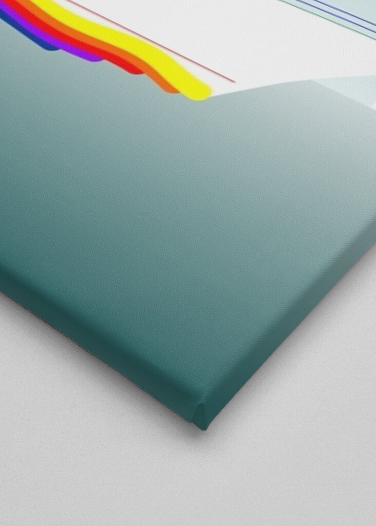 Yacht on rainbow wave 1