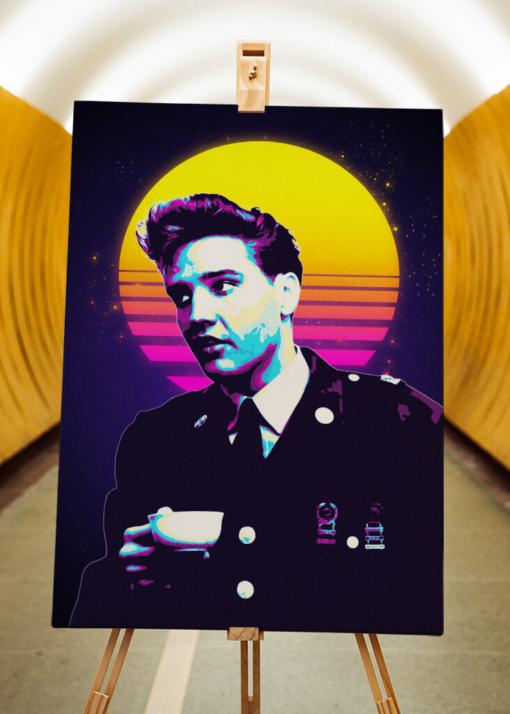 Elvis Aaron Presley retro art