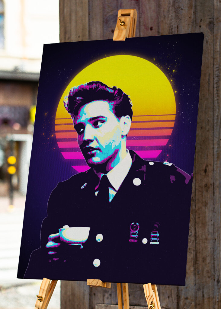 Elvis Aaron Presley retro art