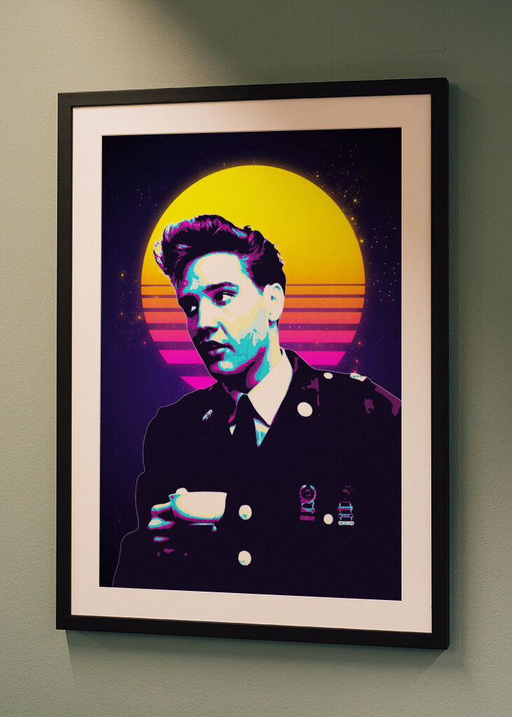 Elvis Aaron Presley retro art