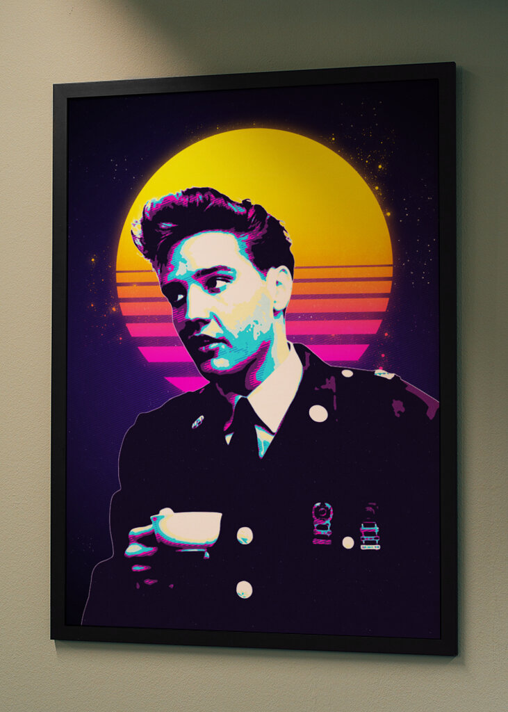 Elvis Aaron Presley retro art