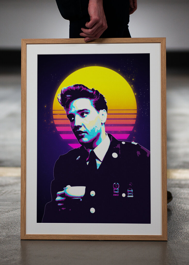 Elvis Aaron Presley retro art