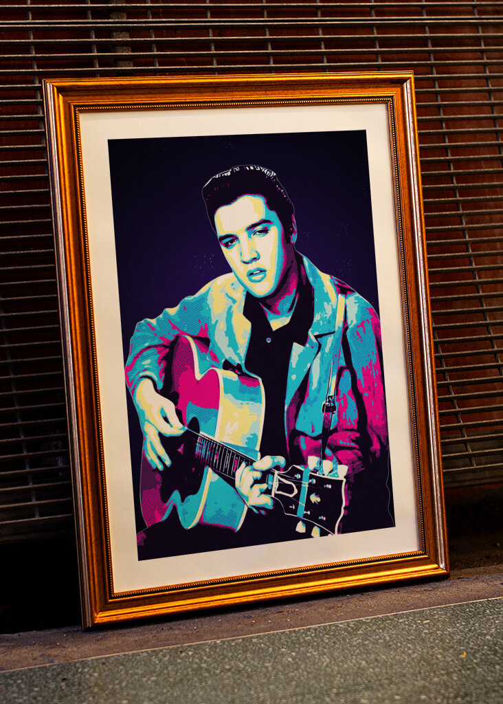 elvis retro art