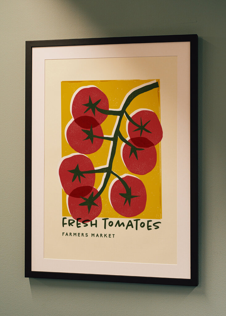 Farmářský trh s čerstvými rajčaty