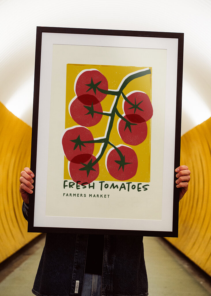 Farmářský trh s čerstvými rajčaty