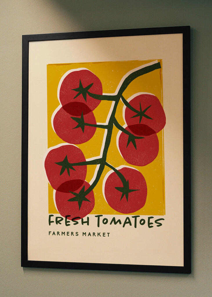 Farmářský trh s čerstvými rajčaty