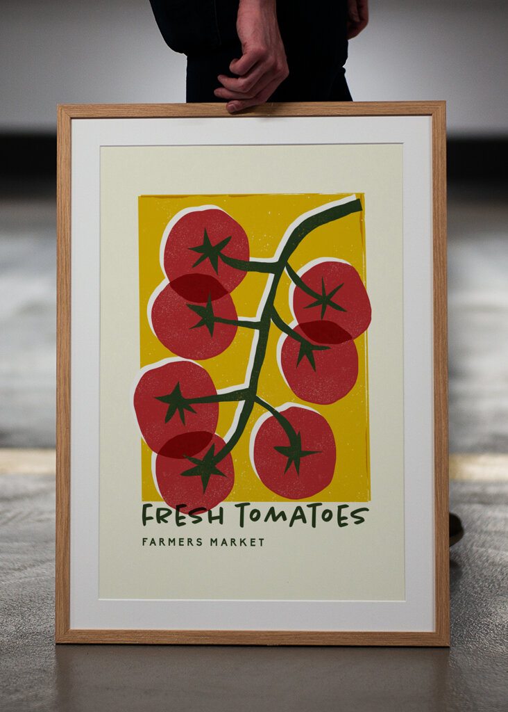 Farmářský trh s čerstvými rajčaty