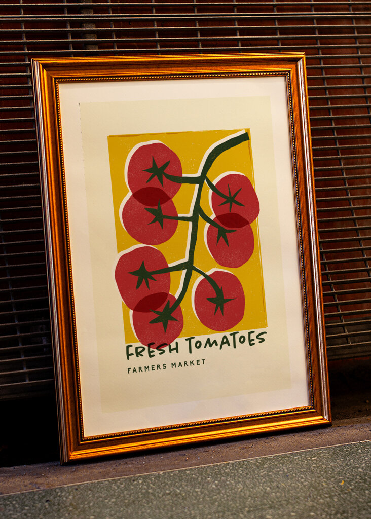 Farmářský trh s čerstvými rajčaty