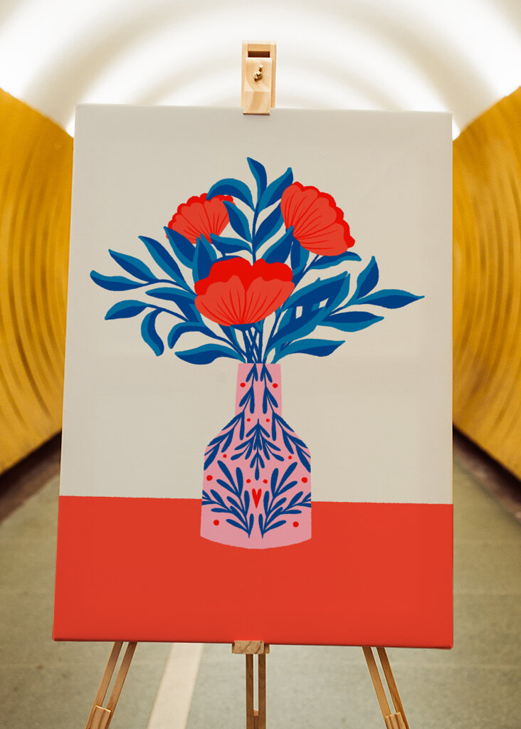 Mohnblumen in einer Vase