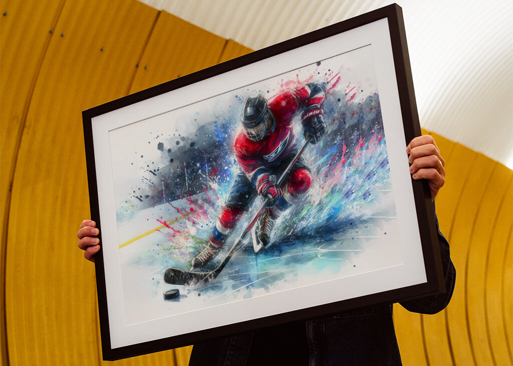 Hockey-Spieler-Action