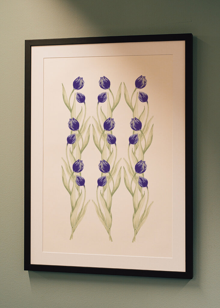 Tulips Repeating Blue