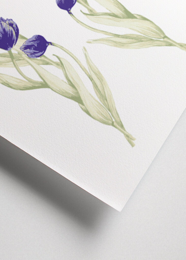 Tulips Repeating Blue