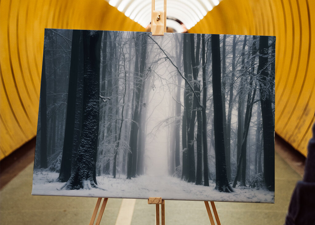 A beautiful winter forest