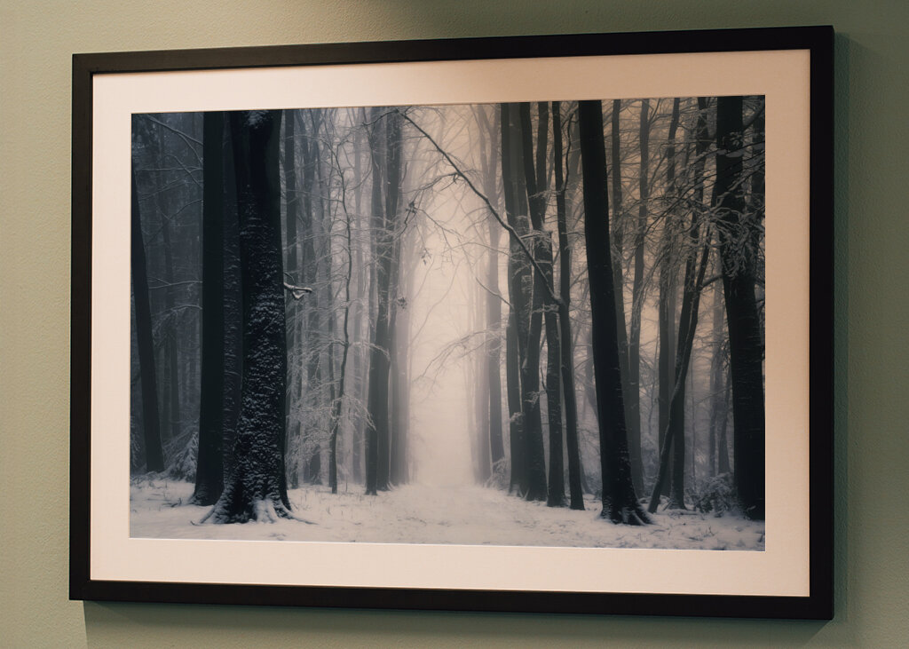 A beautiful winter forest