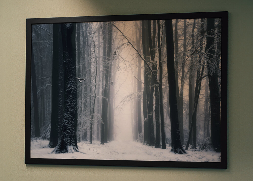 A beautiful winter forest