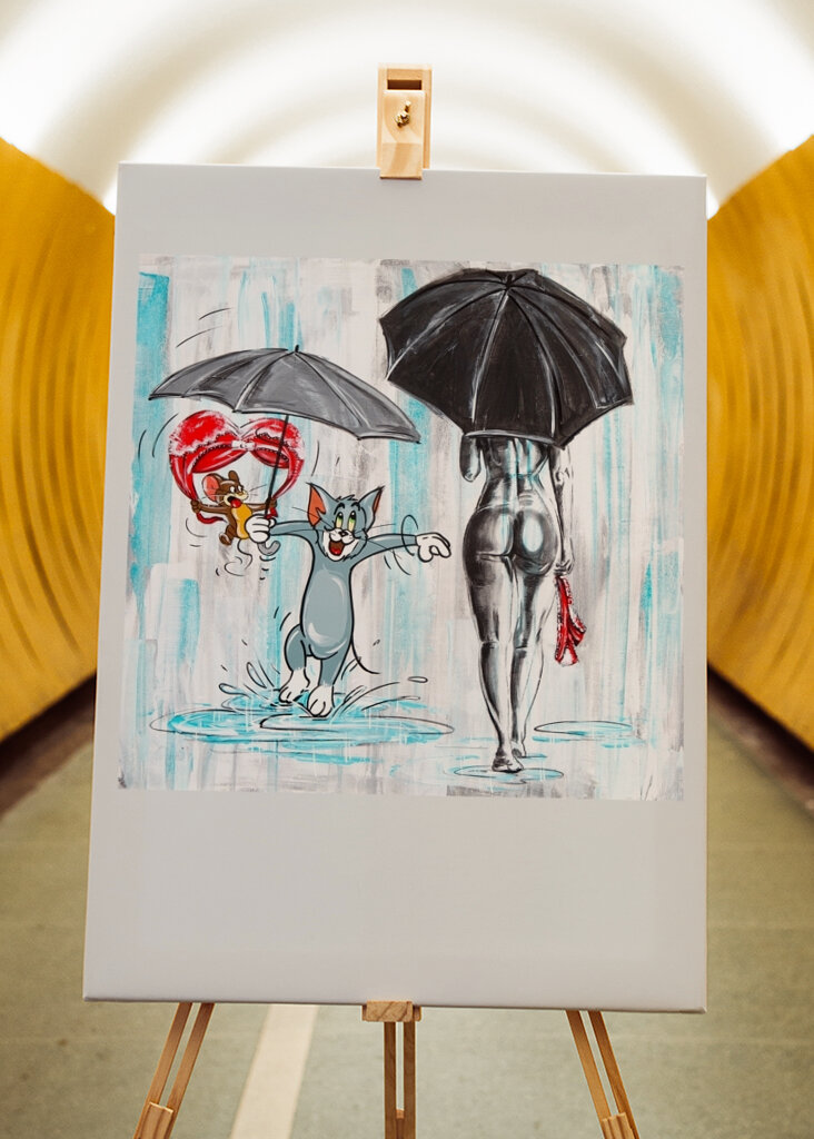 "Schaukeln im Regen."