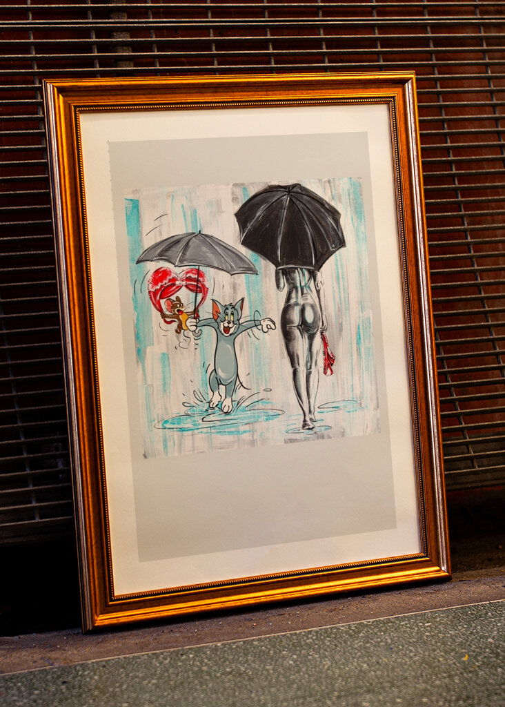 "Schaukeln im Regen."