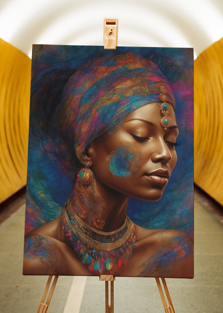 potrait donne astratte