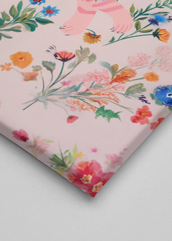 Tiger in Mittsommerblumen