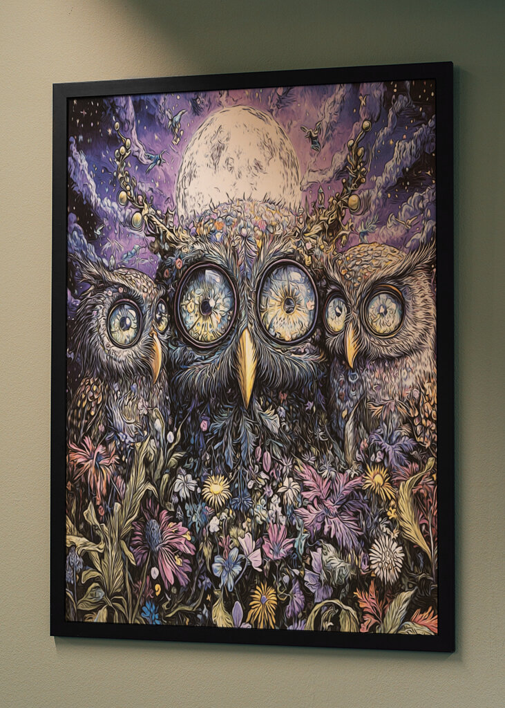 Florale Eule Kunst