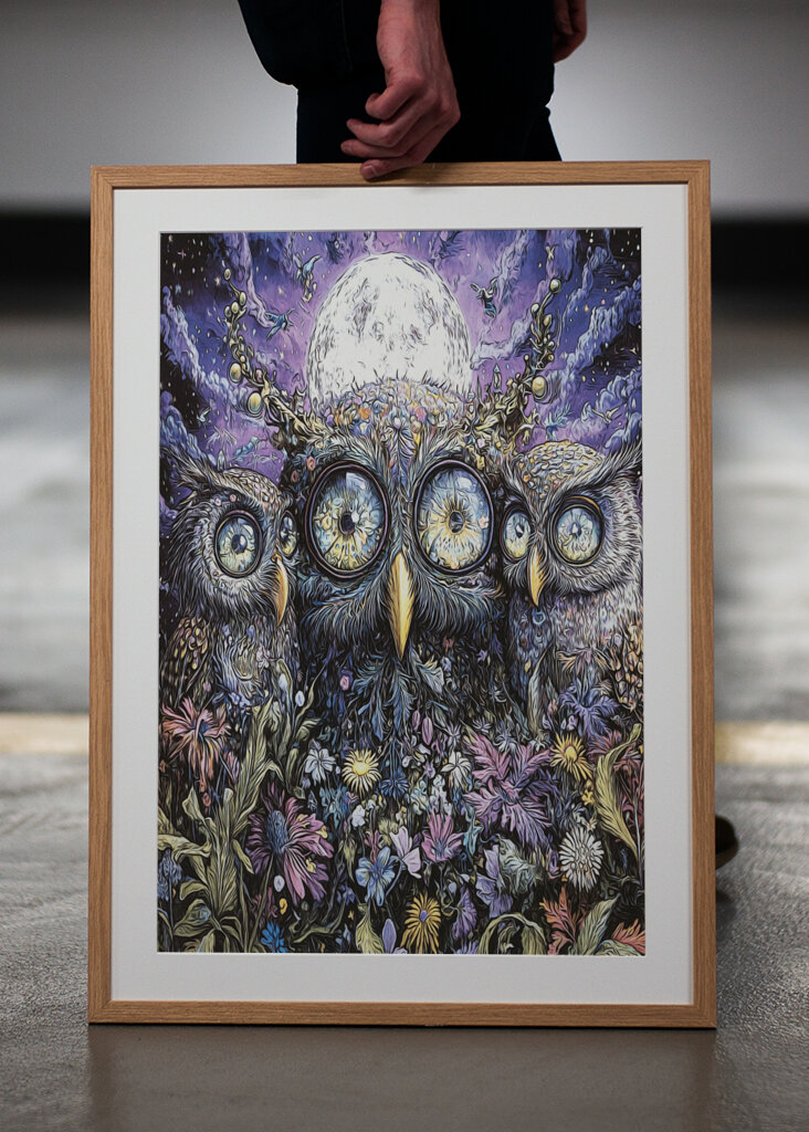 Florale Eule Kunst