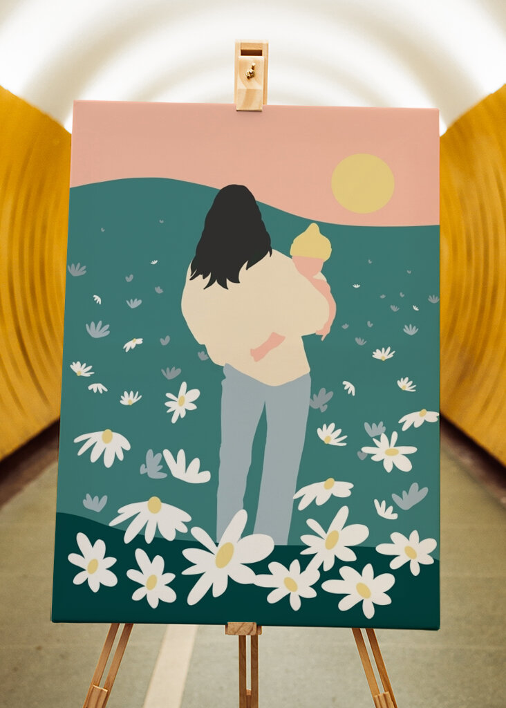 Mother & Baby Wildflower Field