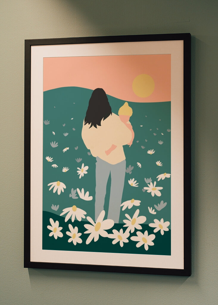 Mother & Baby Wildflower Field