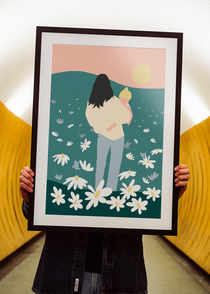 Mother & Baby Wildflower Field