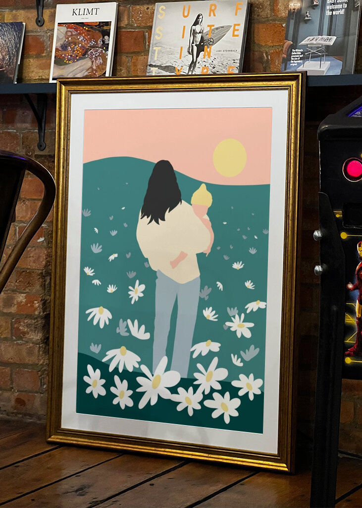 Mother & Baby Wildflower Field