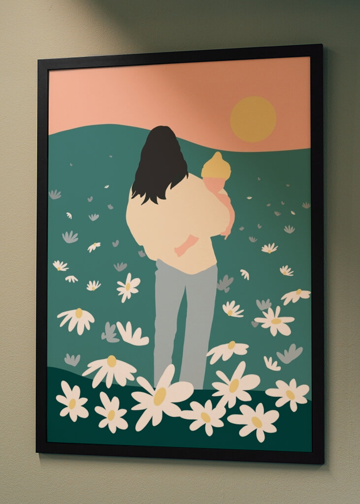 Mother & Baby Wildflower Field