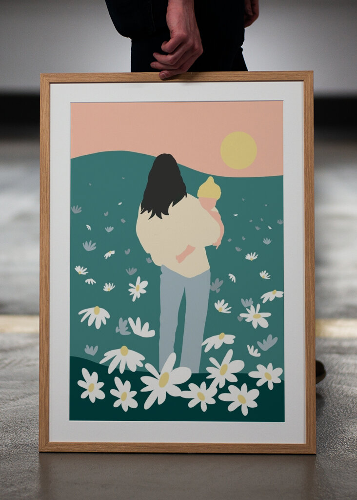 Mother & Baby Wildflower Field