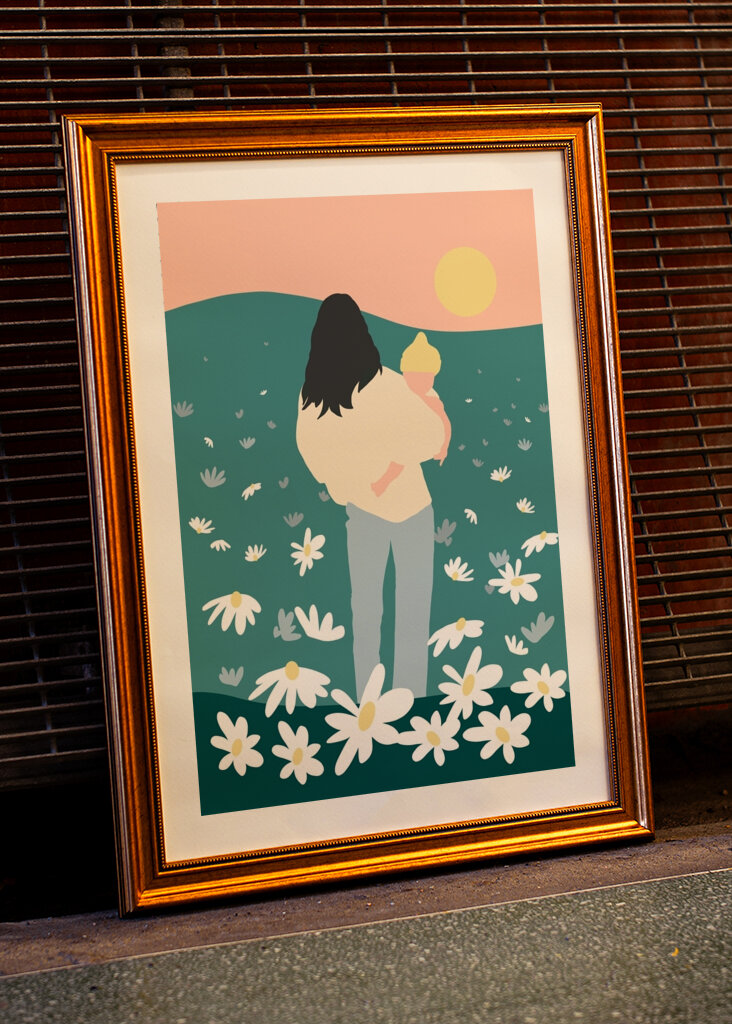 Mother & Baby Wildflower Field