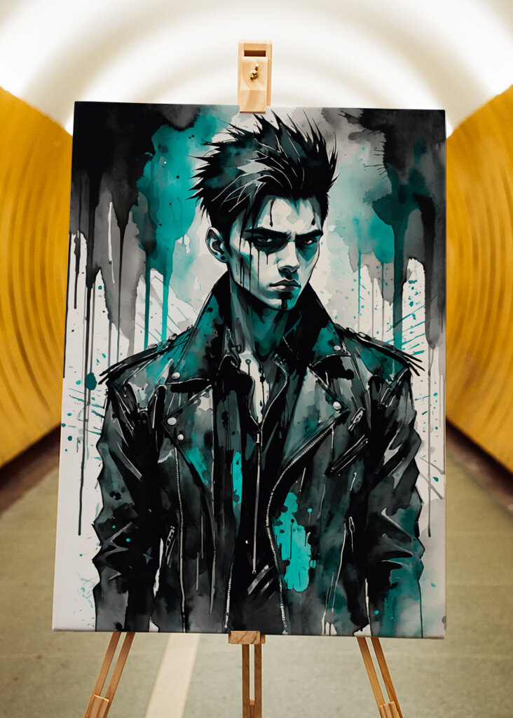 un potrait uomo acquerello