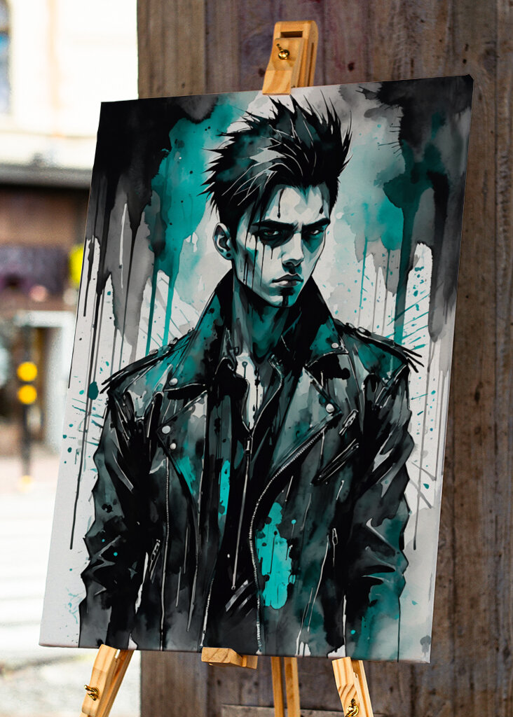 un potrait uomo acquerello