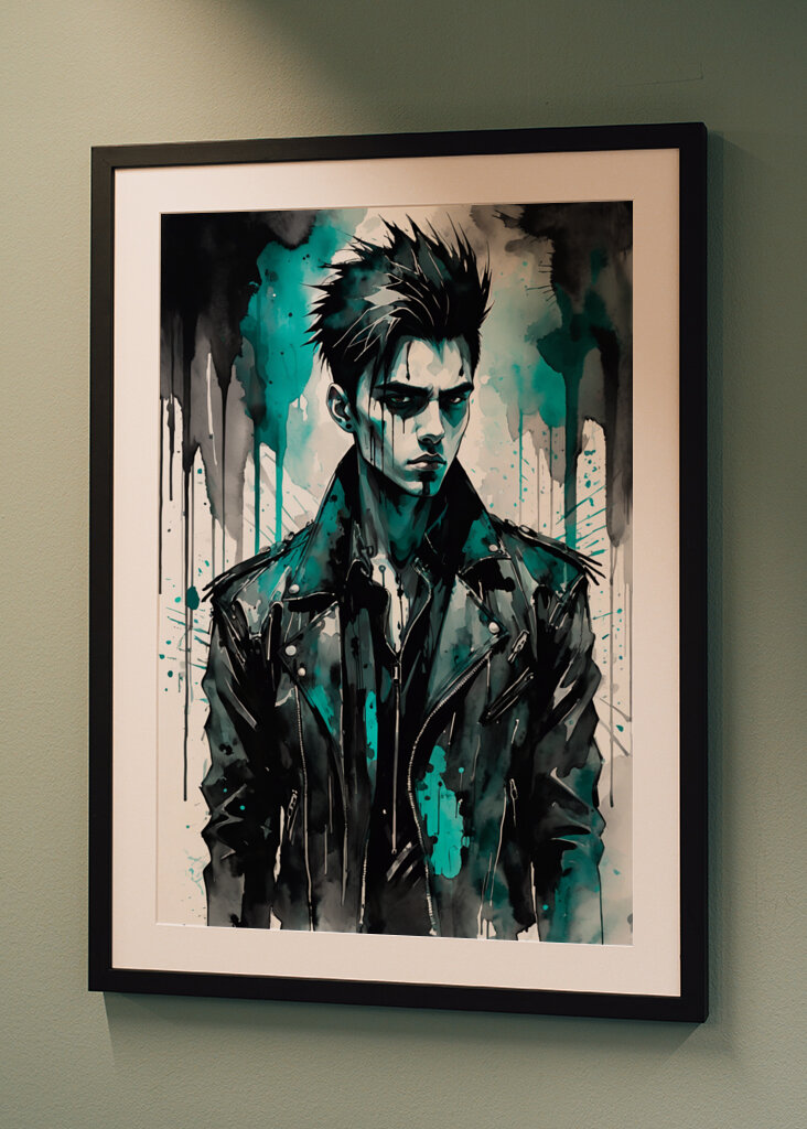 un potrait uomo acquerello