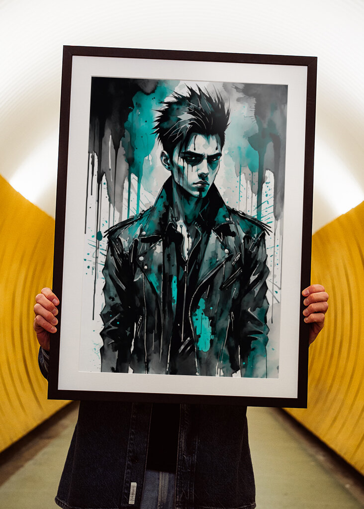 un potrait uomo acquerello