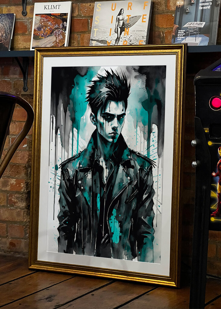 un potrait uomo acquerello