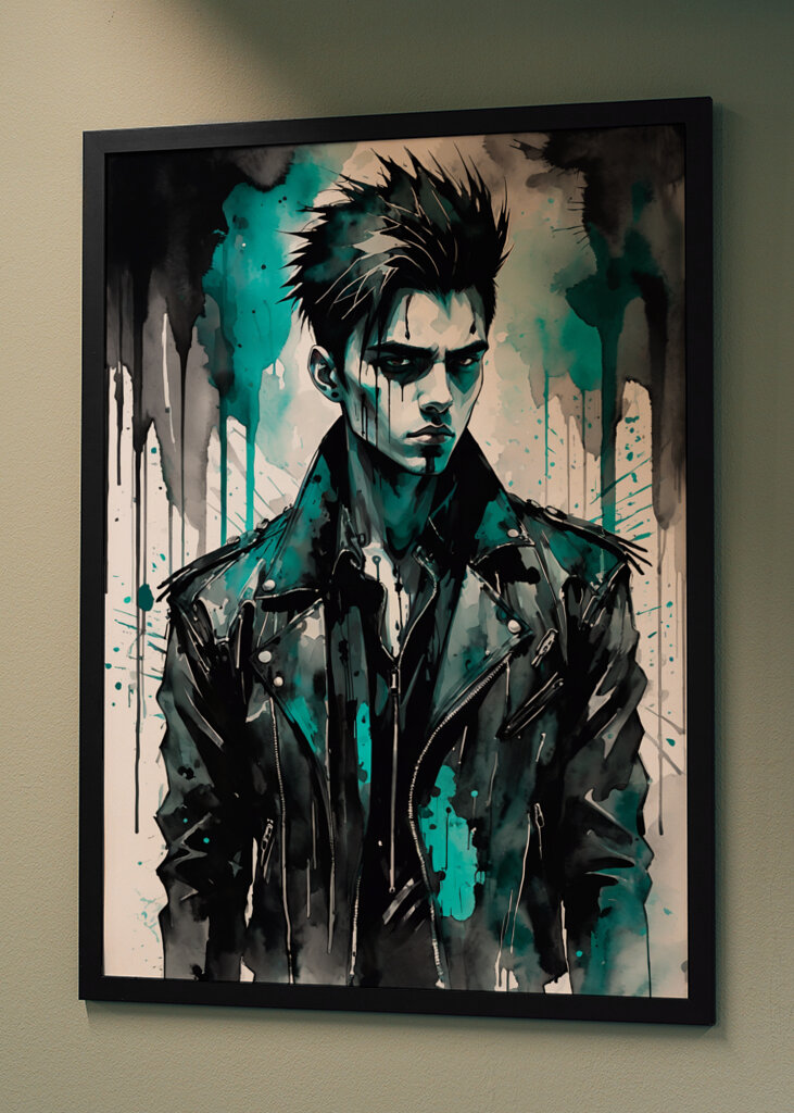 un potrait uomo acquerello