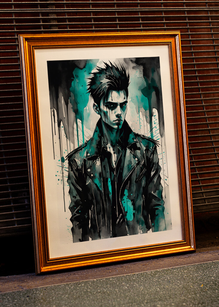 un potrait uomo acquerello