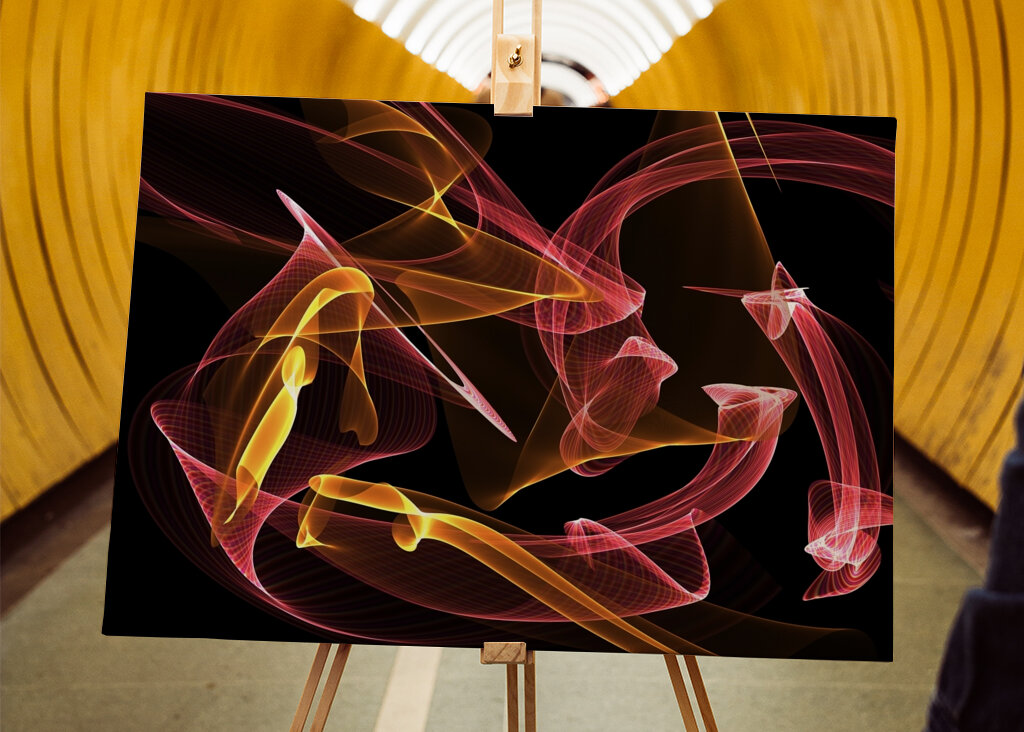 Abstraktes Linienspiel