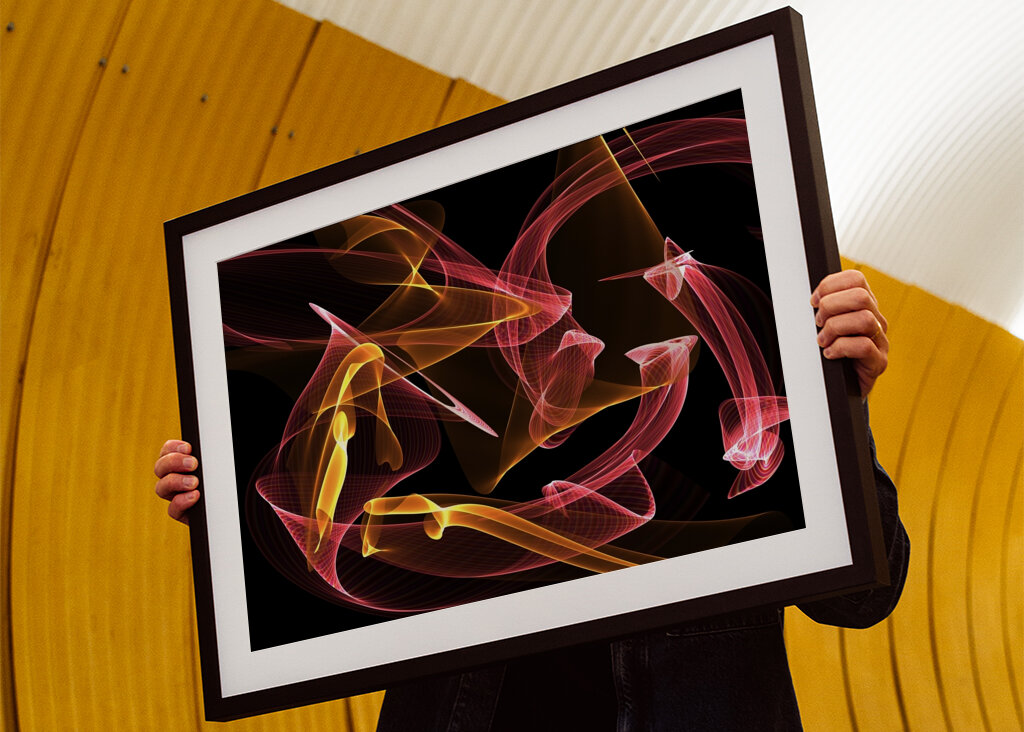 Abstraktes Linienspiel