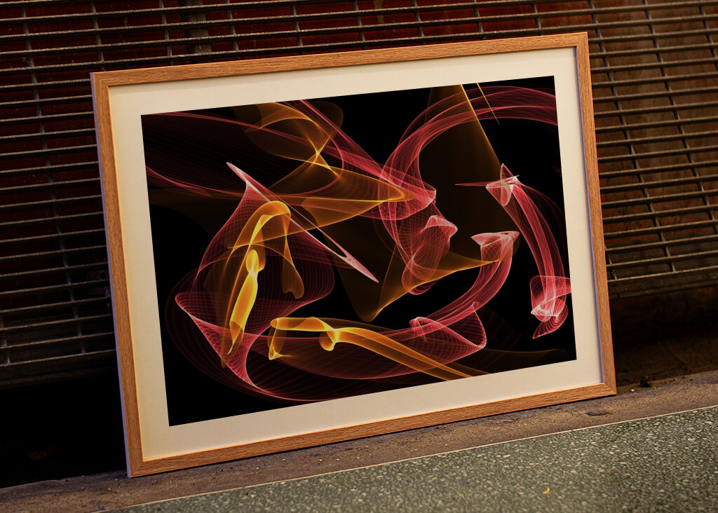 Abstraktes Linienspiel