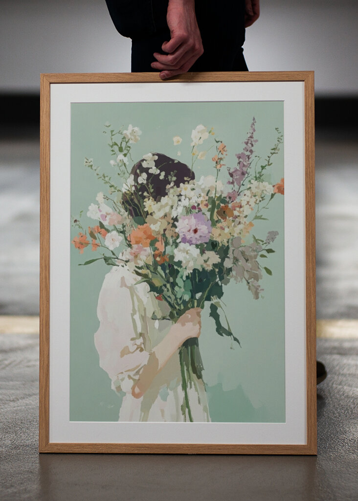 Bouquet of blue flowers