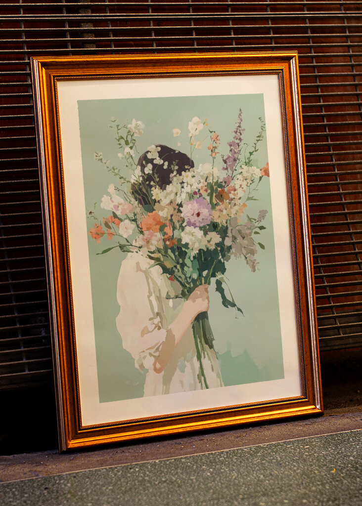 Bouquet of blue flowers