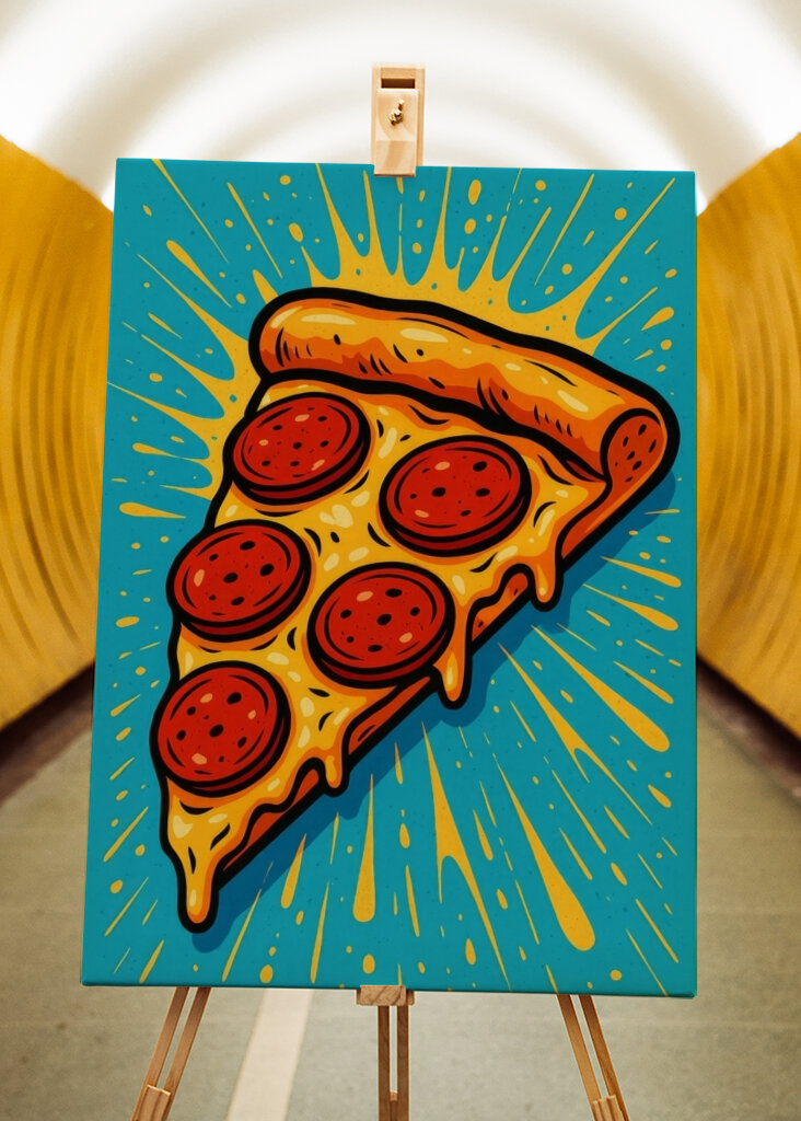 Pizza Pepperoni Pop Art