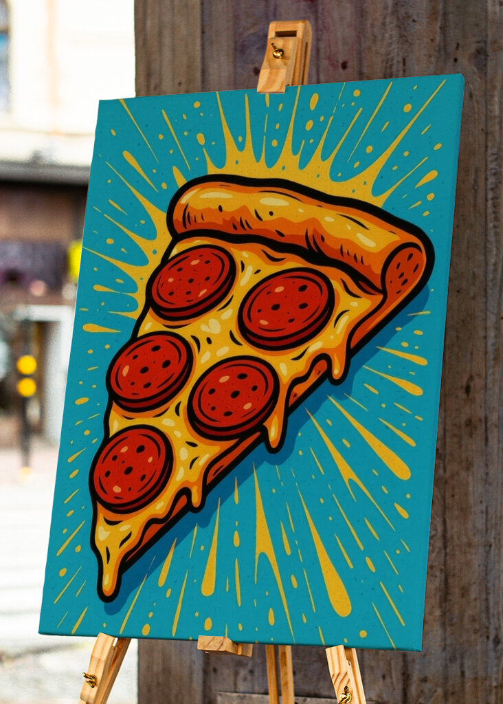 Pizza Pepperoni Pop Art