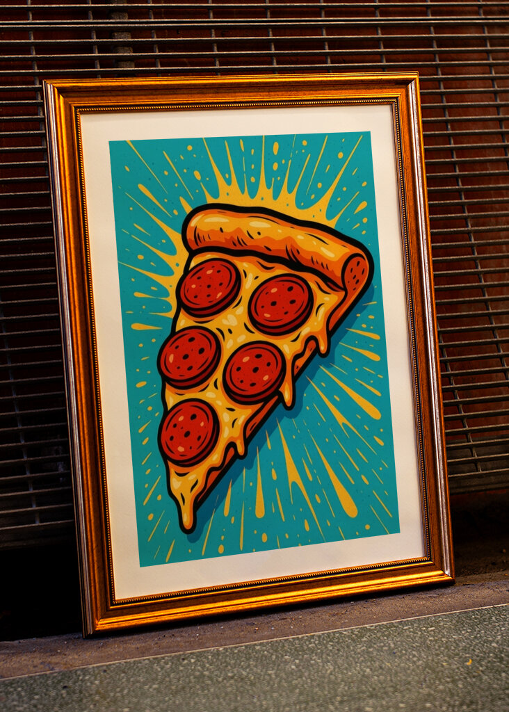 Pizza Pepperoni Pop Art