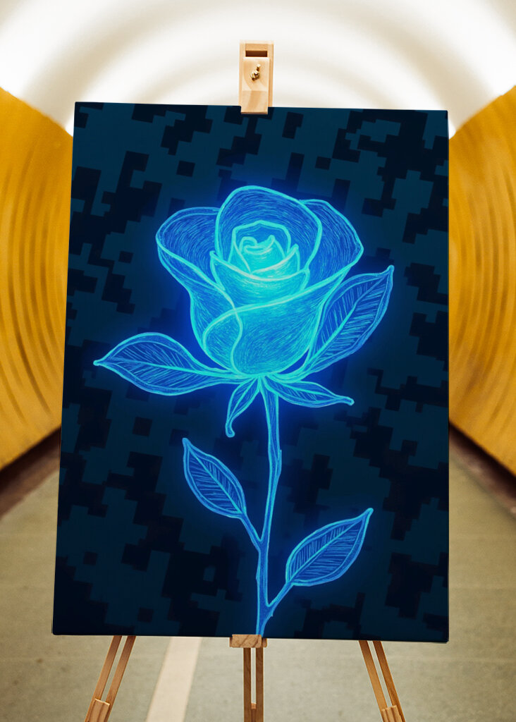 Lightning blue flower